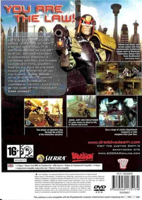 Judge Dredd - Dredd vs. Death box cover back